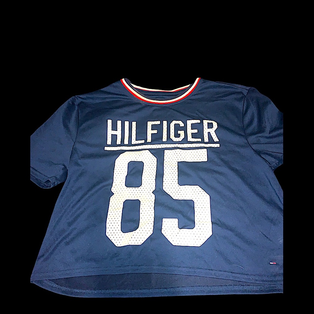 Tommy Hilfiger Crop Logo Jersey Style Top